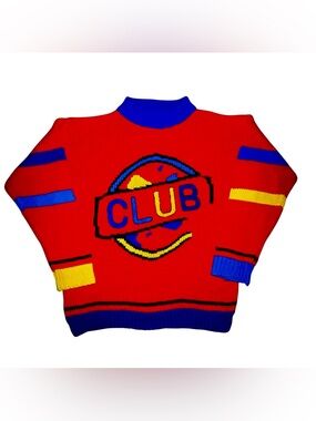 80s Sweater JJ FARGO Color Block